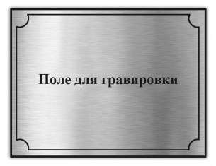 Табличка на дверь пластик серебро, 200 х 150 мм