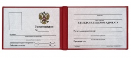 Вклейка удостоверения стажера адвоката УАД-65МА-07-icon