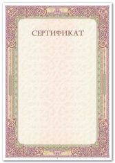 Бланк сертификата защищенный "Зелень и бордо"