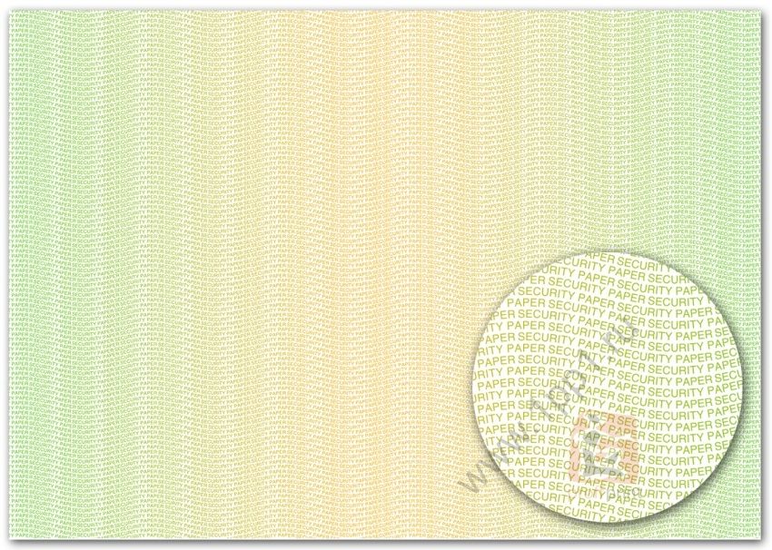 Свободный бланк "Секретная бумага" горизонтальный, зеленый