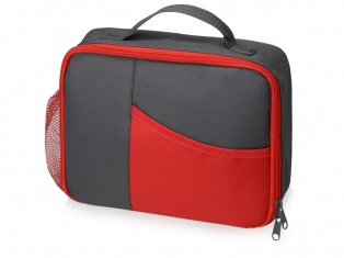 Изотермическая сумка-холодильник Breeze для ланч бокса, серый/красный